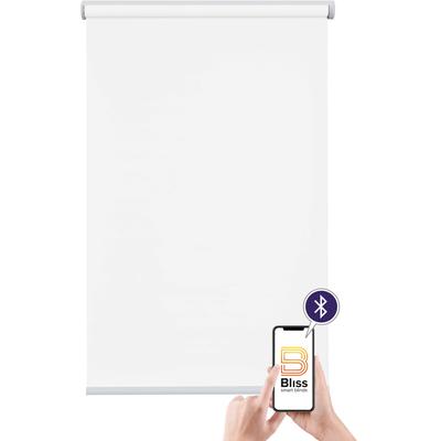 Elektrisches Rollo SUNLINES "Akkurollo Upcycling appgesteuert, blickdicht, Sunlines", weiß, B:80cm H:220cm, Polyester, Metall, Kunststoff, Rollos, appgesteuert via Bluetooth Image