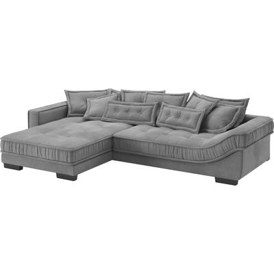 Ecksofa MR. COUCH "Diwan II, L-Form", grau (memphis 20 stone), B:334cm H:67cm T:207cm, Memphis (Grundgewebe - 100% Polyester; Nutzschicht- 90% Polyester / 10% Polyamide), Sofas, Wahlweise mit Kaltschaumpolsterung bis 140 kg belastbar Image