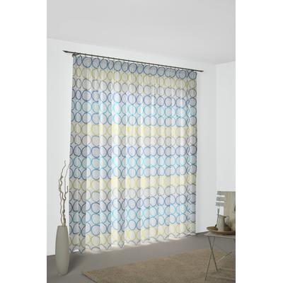 Vorhang WIRTH "Zirbello" Gr. 3, blau, B:132cm H:225cm, Jacquard, Baumwolle, Polyester, Gardinen Image