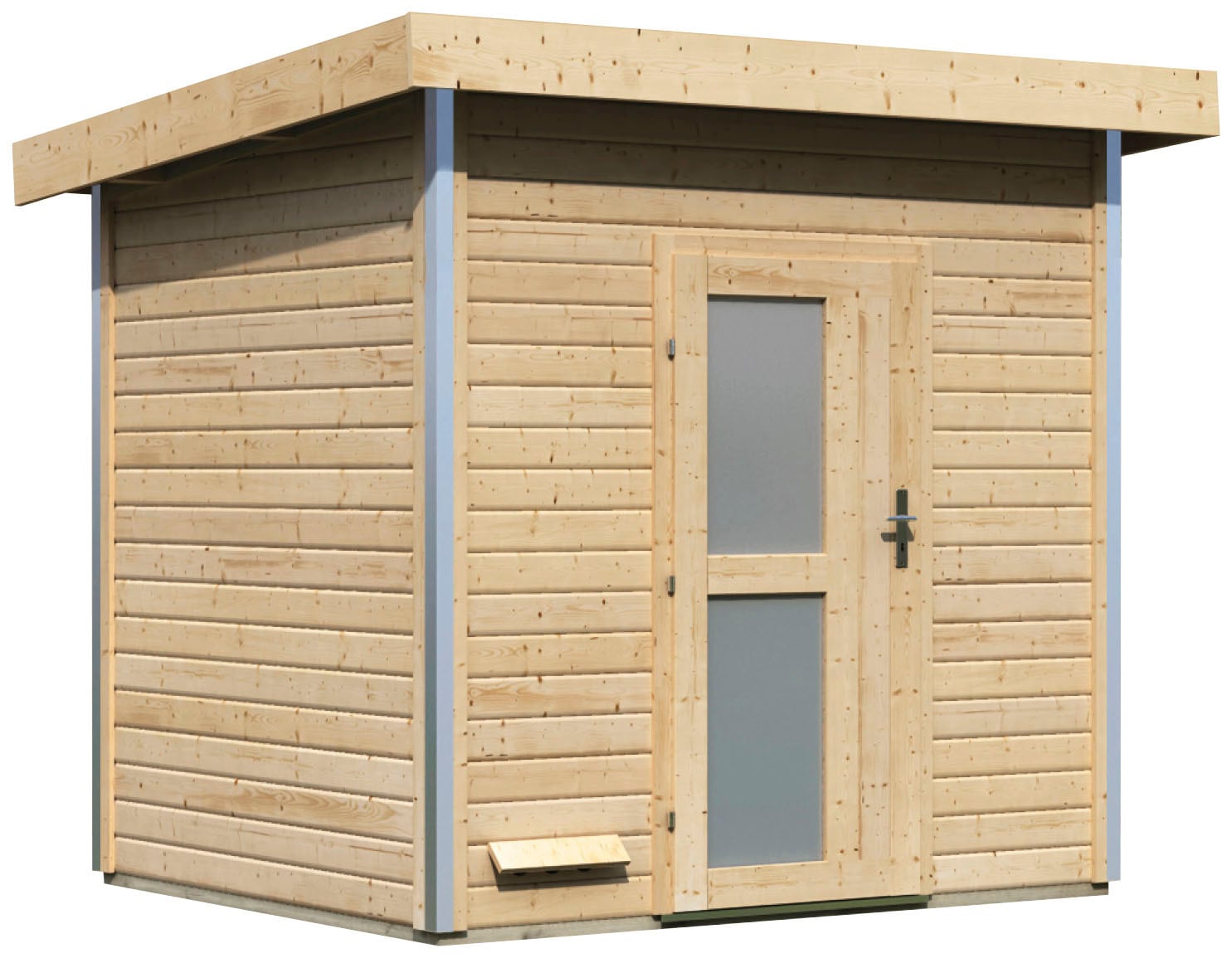 Saunahaus KARIBU "Ralf", beige (naturbelassen), ohne Ofen, (ohne Ofen), Saunen, Milchglastür Image