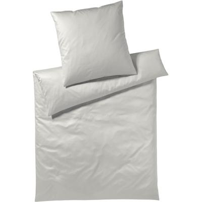 Bettwäsche ELEGANTE "Solid in Gr. 135x200 oder 155x220 cm", beige, B/L: 155cm x 220cm, , Mako-Satin, B/L: 80cm x 80cm, Mako-Satin, Obermaterial: 100% Baumwolle, Bettwäsche, Bettwäsche aus Baumwolle, elegante Bettwäsche mit Reißverschluss Image