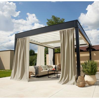 Vorhang nach Maß NEUTEX FOR YOU "Outdoorvorhang SOLERO", beige, B:350cm H:160cm, Jacquard, Obermaterial: 100% Polyacryl, Gardinen nach Maß, Uni Outdoorvorhang mit leichter Struktur Image