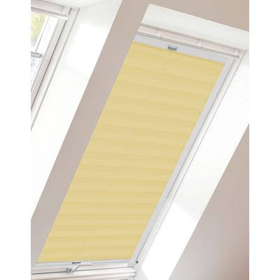 Dachfensterplissee SUNLINES "StartUp Style Crepe", gelb (gelb, weiß), B:61,4cm H:115,9cm, Obermaterial: 100% Polyester, Plissees, mit Führungsschienen Image