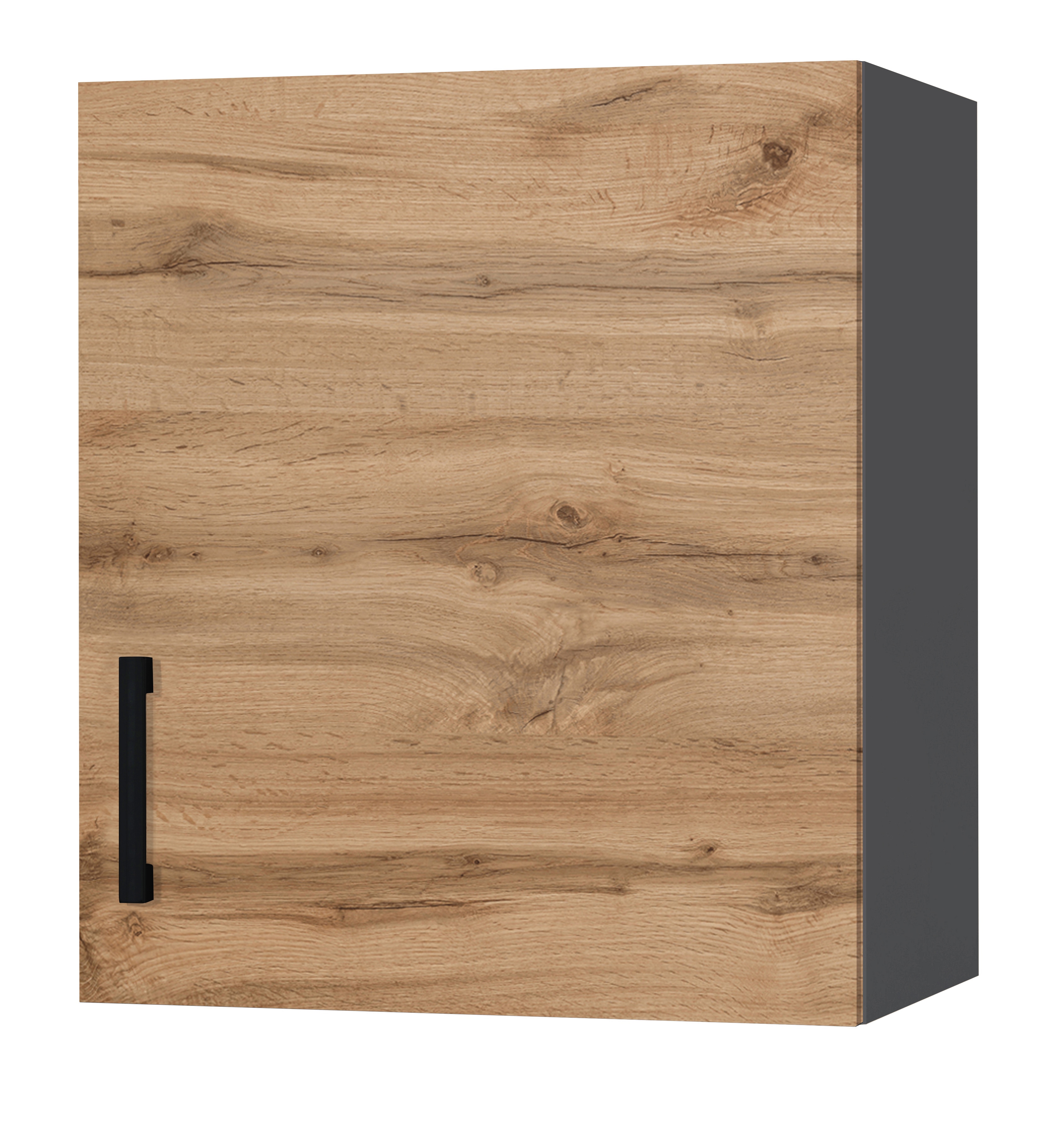 Hängeschrank KOCHSTATION "KS-Toronto, Breite 50 cm", grau (wotaneiche, grafitgrau), B:50cm H:57cm T:34cm, Spanplatte, Schränke, Hängeschrank