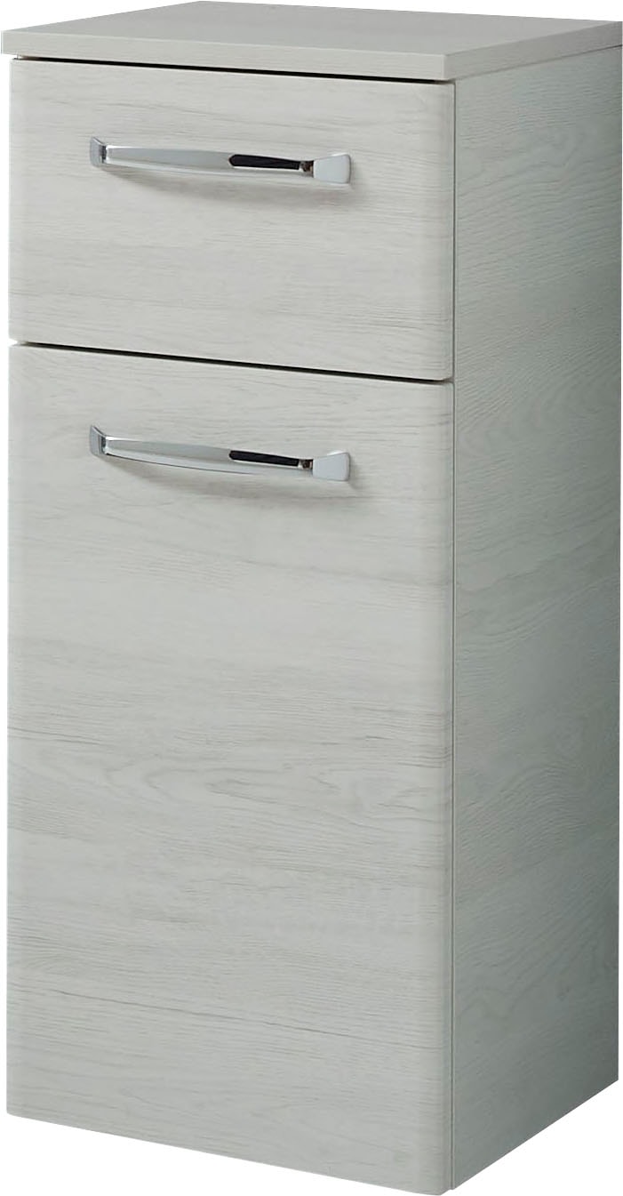 Unterschrank SAPHIR "Quickset Badschrank 30 cm breit, 1 Tür, 1 Schublade, 1 Einlegeboden", weiß (eiche weiß, eiche weiß), B:30cm H:72cm T:33cm, Spanplatte, Schränke, Bad-Unterschrank Unterschrank, Badezimmer-Unterschrank inkl. Türdämpfer, 1 Tür,... Image