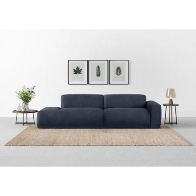 Big-Sofa TRENDMANUFAKTUR "Braga, mit hochwertigem Kaltschaum, Megasofa, in Cord erhältlich", blau (nachtblau), B:277cm H:72cm T:107cm, 100% Polyester, Sofas, modernes Big-Sofa, Couch mit hohem Sitzkomfort, 277/72/107 cm (B/H/T) Image