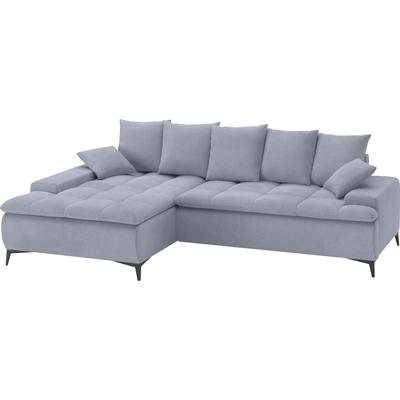 Ecksofa MR. COUCH "Haiti III, L-Form", blau (memphis 1676 blau grau), B:280cm H:87cm T:180cm, Memphis (Grundgewebe - 100% Polyester; Nutzschicht- 90% Polyester / 10% Polyamide), Sofas, Mit Kaltschaum, bis 140 kg belastbar Image