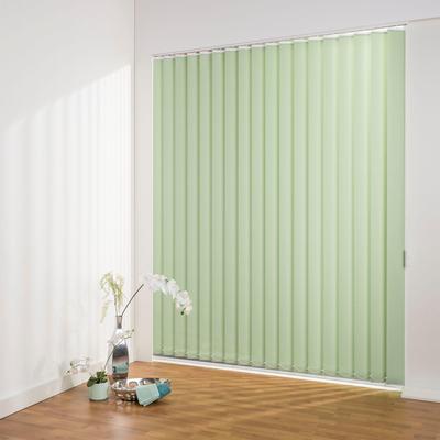 Lamellenvorhang LIEDECO "Lamellenvorhang Vertikalanlage perlex - 89 mm Lamelle" Gr. 1, grün (schilfgrün, weiß), B:100cm H:180cm, Jalousien, Kürzbare Vertikalanlage Perlex Image