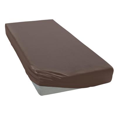 Spannbettlaken ELEGANTE "Uni Zwirn-Jersey", braun (tabak), B:140-160cm L:200-220cm, Mako-Jersey, Obermaterial: 97% Baumwolle, 3% Elasthan, Laken, aus hochwertigem Garn Image