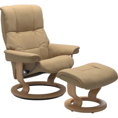 Relaxsessel STRESSLESS "Mayfair", beige (sand paloma), B:75cm H:99cm T:73cm, Leder BATICK: BATICK ist ein leicht korrigiertes, durchgefärbtes und genarbtes Möbelleder, bei dem die meisten Unebenheiten und Spuren in der Regel entfernt wurden., Leder... Image