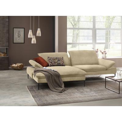 Ecksofa W.SCHILLIG "enjoy&MORE, Designsofa, elegant und bequem, L-Form", beige (sahara s37), B:294cm H:87cm T:185cm, Chenille-Flachgewebe R66 (85% Polyester, 15% Nylon), Longlife Xtra-Leder Z59: Glattleder mit modischer Prägung. Hautstärke 0, 9 - 1,... Image
