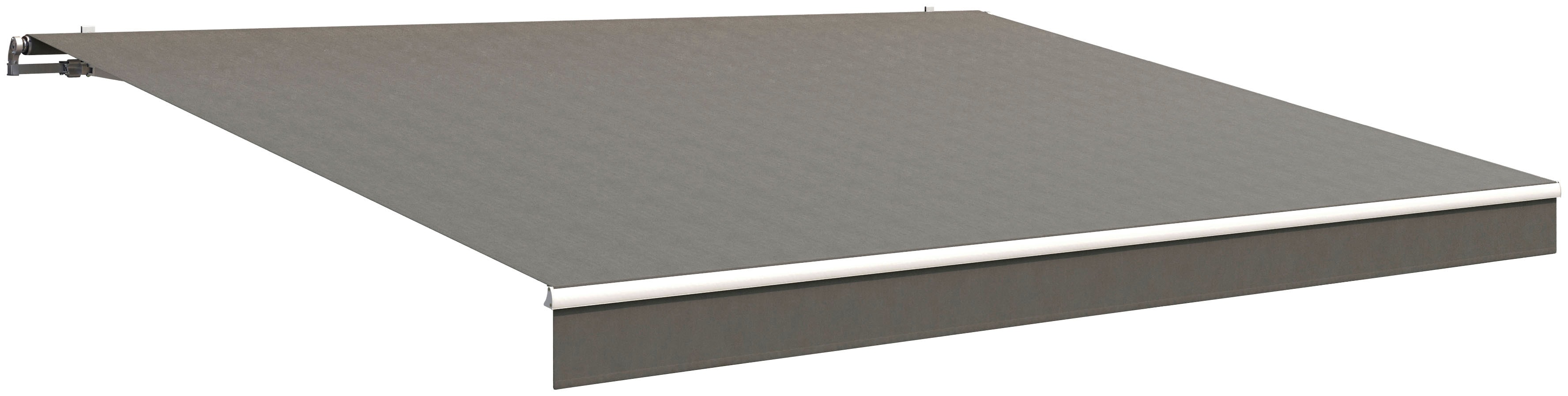 Gelenkarmmarkise WISMAR "Classic", grau (dunkelgrau), B:400cm H:25cm, Polyacryl, Markisen