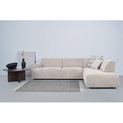 Ecksofa ANDAS "Linkka, Breite 282 cm", beige (natural), B:282cm H:75cm T:223cm, 90% PES, 10% Nylon, Sofas, L-Form, in einem weichen Chenille-Stoff, mit Wellenunterfederung Image