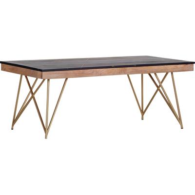 Couchtisch GUTMANN FACTORY "Lennon", schwarz (schwarz, gold), B:120cm H:46cm T:60cm, Tische Image
