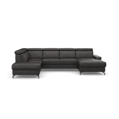Wohnlandschaft SIT & MORE "Scarlett U-Form", grau (anthrazit), B:333cm T:226cm, Sofas, inklusive Kopfteilverstellung, wahlweise mit Bettfunktion, Bettkasten Image