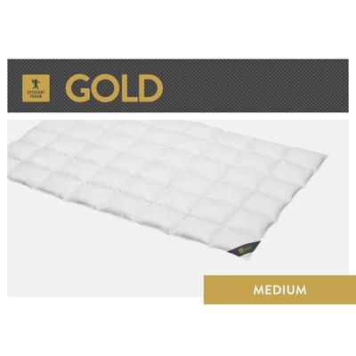 Gänsedaunenbettdecke SPESSARTTRAUM "Gold", weiß, B:155cm L:220cm, Bezug: 100% Baumwolle. Füllung: 100% Gänsedaunen, Bettdecken, hergestellt in Deutschland, allergikerfreundlich Image