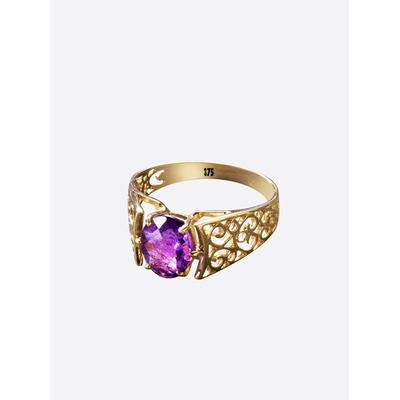 Fingerring LADY Gr. 16, gold (gelbgold 375), Fingerringe, Damen, 16, Glas-Gold-Metall, Glas, Gold, Metall Image