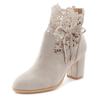 High-Heel-Stiefelette LASCANA, Damen, Gr. 43, grau, Obermaterial: 100% Textilmaterial. Futter: 100% Textilmaterial. Decksohle: 100% Textilmaterial. Laufsohle: 100% Synthetik, unifarben, modisch, Schuhe, mit modischer Spitze und bequemen Blockabsatz,...