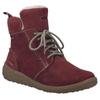 Winterboots JOSEF SEIBEL "Ruby 53", Damen, Gr. 39, rot (weinrot), Leder, casual, Schuhe, TEX-Stiefel, Schnürboots mit wärmendem Innenfutter