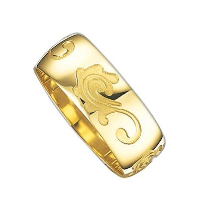 Trauring FIRETTI "Schmuck Geschenk Gold 375 Hochzeit Ehering Trauring "LIEBE" Gr. 17, gold (gelbgoldfarben), Fingerringe, 17, Gelbgold 585, 7mm, Made in Germany Image