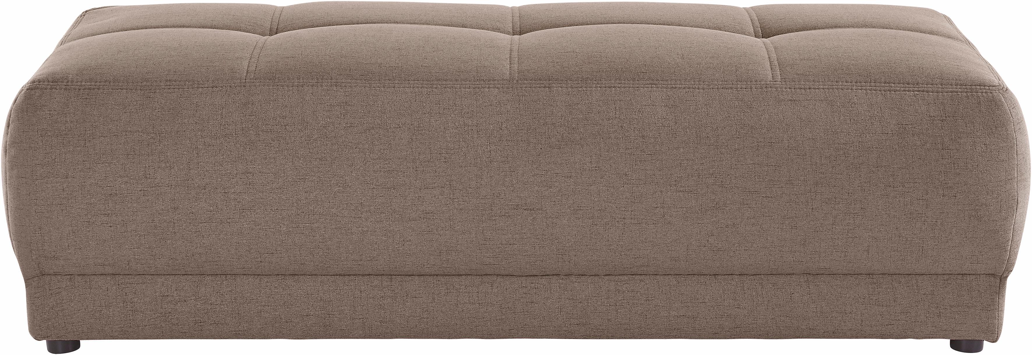 Hocker DOMO COLLECTION "Ava", beige, B:150cm H:44cm T:67cm, Struktur (100% Polyester);Microfaser PRIMABELLE (100% Polyester);Kunstleder SOFTLUX;Struktur fein (100% Polyester), Hocker, Polsterhocker