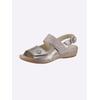 Sandalette WALDLÄUFER, Damen, Gr. 4,5, silber (silberfarben), Nubukleder, Nubukleder, Schuhe