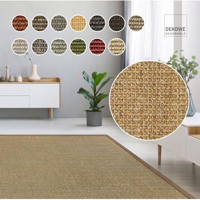 Sisalteppich DEKOWE "Mara S2 mit Bordüre Spezial", braun (nuss), B:160cm H:5mm L:200cm, Sisal, Teppiche, 100% Sisal, auch als Läufer, Wohnzimmer Image