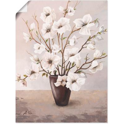 Wandbild ARTLAND "Magnolien", grau (farbe bild(er): grau), B:30cm H:40cm T:0,1cm, Papier, Bilder, als Leinwandbild, Poster in verschied. Größen Image