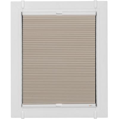 Plissee SUNLINES, beige (sand, silberfarben), B:66cm H:95cm, Obermaterial: 100% Polyester, Plissees, verspannt mit Simply-Fix Klemmträger, Wabenplissee Image