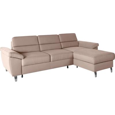 Ecksofa SIT & MORE "Sorano L-Form", braun (macchiato), B:250cm H:88cm T:161cm, Sofas, wahlweise mit Bettfunktion und Bettkasten Image