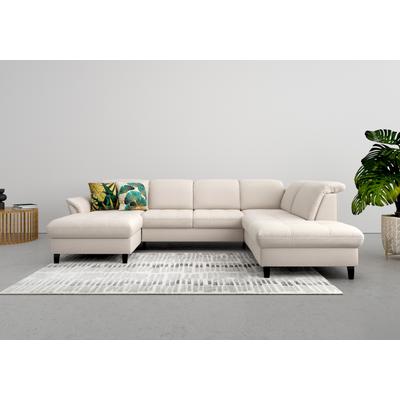 Wohnlandschaft SIT & MORE "Maggiore U-Form", grau (elefant), B:312cm T:224cm, 95% Polyester, 5% Polyamid, Sofas, wahlweise mit Kopfteilverstellung, Bettfunktion und Stauraum Image