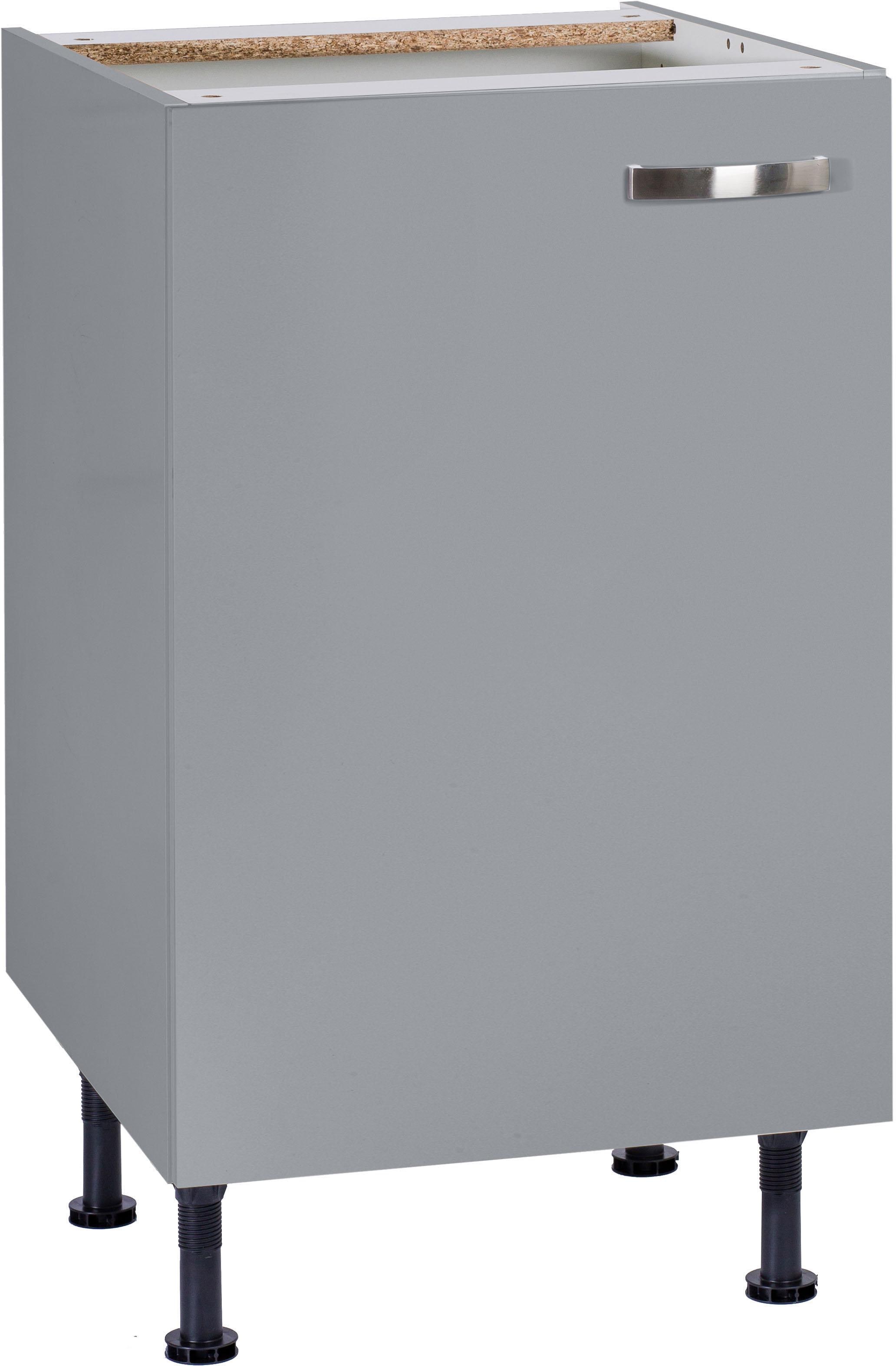 Unterschrank KOCHSTATION "KS-Cara", grau (basaltgrau, basaltgrau), B:50cm H:87cm T:58,4cm, Schränke, Breite 50 cm Image
