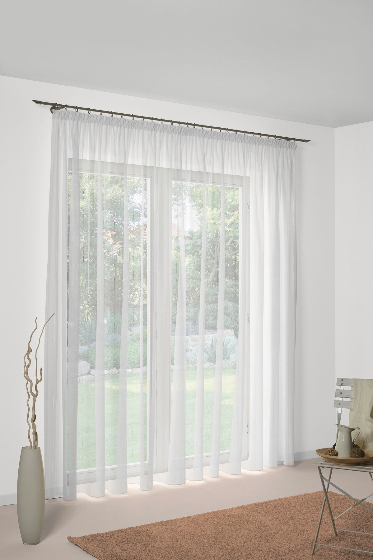 Gardine WIRTH "Undine" Gr. 5, weiß, B:450cm H:225cm, Polyester, Gardinen Image