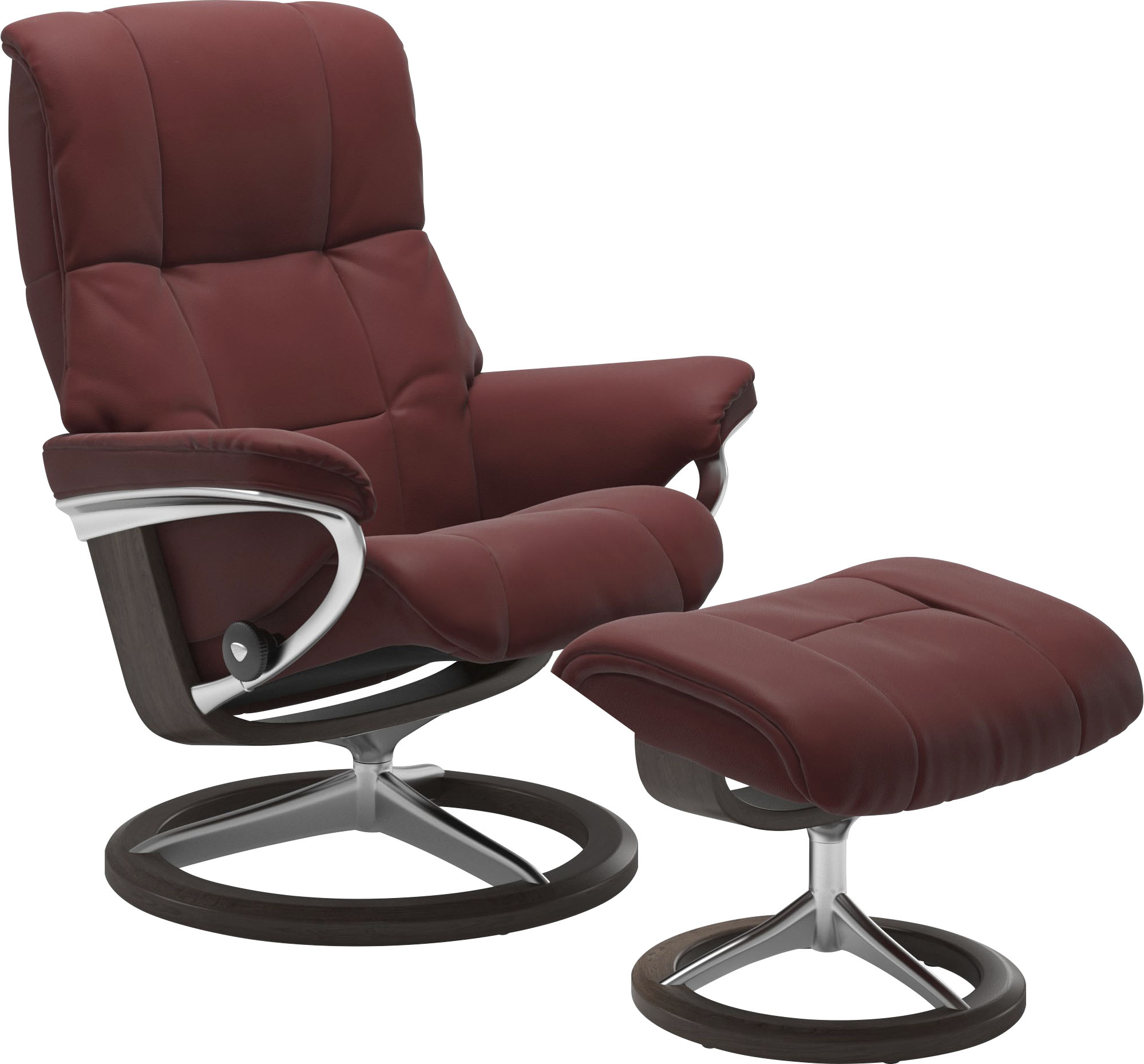 Relaxsessel STRESSLESS "Mayfair", rot (cherry paloma), B:83cm H:102cm T:73cm, Leder BATICK: BATICK ist ein leicht korrigiertes, durchgefärbtes und genarbtes Möbelleder, bei dem die meisten Unebenheiten und Spuren in der Regel entfernt wurden.;Leder... Image