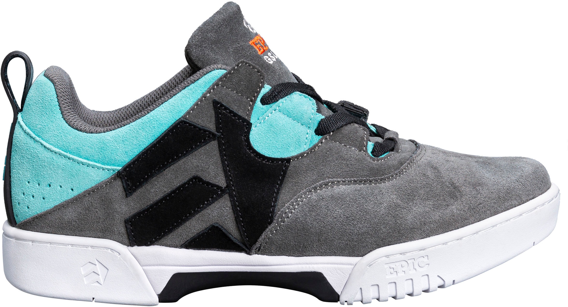 Gleitschuh EPIC GRINDSHOES "Hype/Dash" Gr. 44, blau (grau, türkis, schwarz, weiß), Inlineskates_Rollschuhe, 44 (bis ), Leder