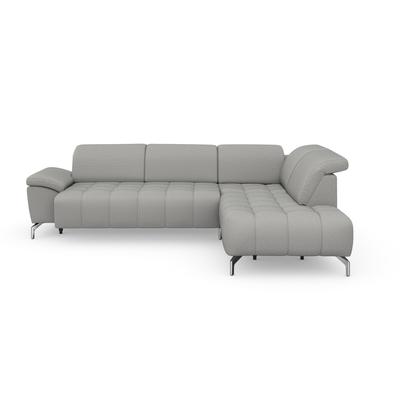 Ecksofa SIT & MORE "Cool L-Form", silber, B:272cm H:79cm T:220cm, Sofas, wahlweise mit Kopfteilverstellung und Vorziehsitz, motorisch Image