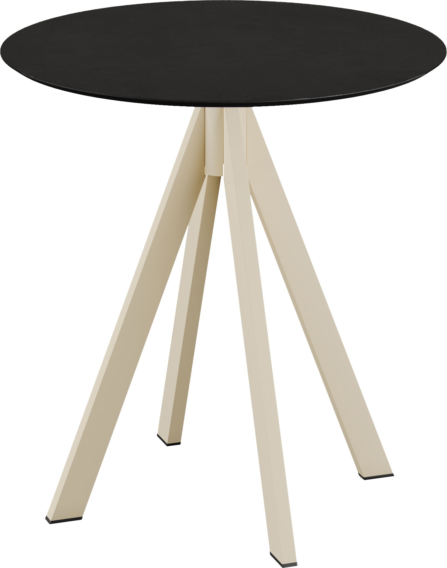 Klapptisch ESSENTIALS "Infinity", schwarz (sand, schwarz, sandfarben), B:70cm H:73,2cm T:70cm, Stahl/HPL Tischplatte, Tische, in verschiedenen Ausführungen