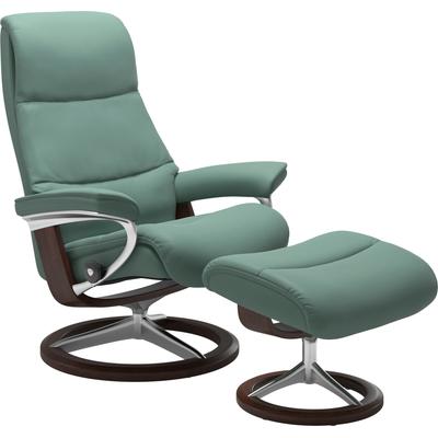 Relaxsessel STRESSLESS "View", grün (aqua grün paloma), B:78cm H:108cm T:78cm, Leder BATICK: BATICK ist ein leicht korrigiertes, durchgefärbtes und genarbtes Möbelleder, bei dem die meisten Unebenheiten und Spuren in der Regel entfernt wurden.,... Image