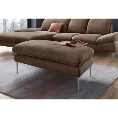 Hocker W.SCHILLIG "enjoy&MORE", braun (mocca s37), B:106cm H:45cm T:71cm, Chenille-Flachgewebe R66 (85% Polyester, 15% Nylon), Longlife Xtra-Leder Z59: Glattleder mit modischer Prägung. Hautstärke 0, 9 - 1, 1 mm, Stoff S37 (100% Polyester), Hocker,... Image
