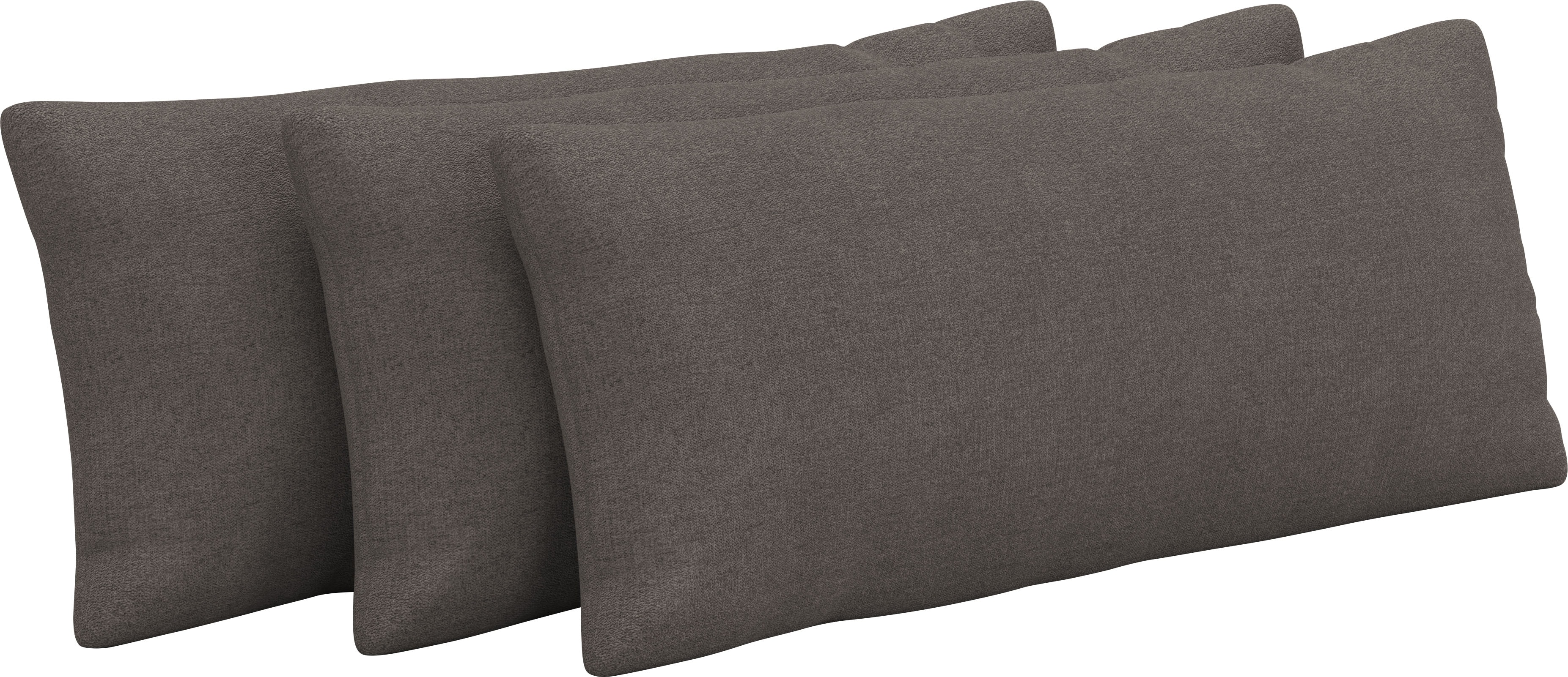 Auflagekissen SIT & MORE "Emely", grau (fango), B:65cm H:25cm T:10cm, 100% Polyester, Polsterauflagen Image