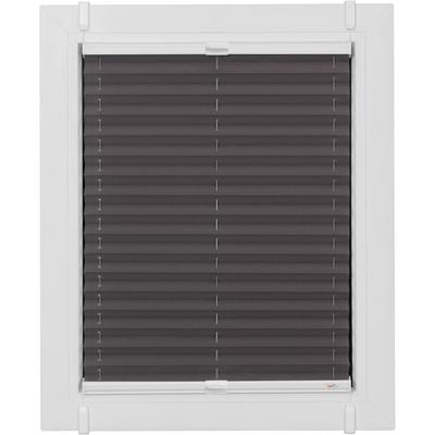 Plissee SUNLINES "One Size Style Crepe", grau (anthrazit, weiß, weiß), B:105cm H:130cm, Obermaterial: 85% Polyester, 15% sonstige Fasern, Plissees, Zubehörfarbe weiß, zum Klemmen Image