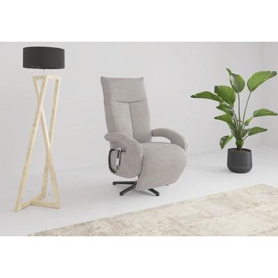 TV-Sessel SIT & MORE "Zoe", silber, B:74cm H:112cm T:82cm, 100% Polyester, Sessel, wahlweise manuell oder elektrischer Funktion mit Akku Image