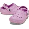 Clog CROCS "Classic Lined", Damen, Gr. 36, hydrangea fliederfarbe, casual, Schuhe, Pantolette, Hausschuh, Winterschuh mit Warmfutter