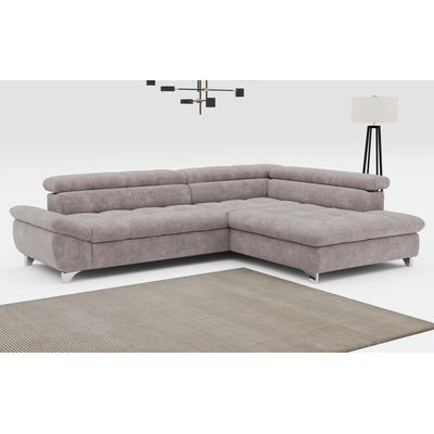 Ecksofa COTTA "Gemini L-Form", grau (taupe), B:312cm T:234cm, Sofas, mit Kopfteilverstellung, wahlweise mit Bettfunktion Image