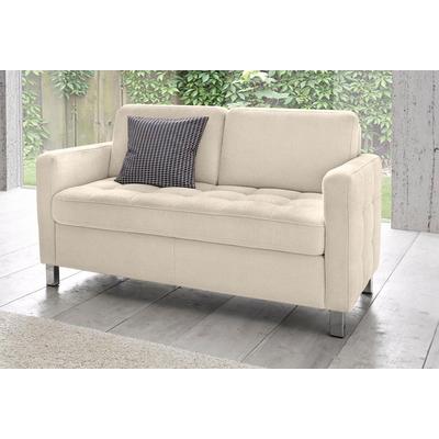 2-Sitzer SIT & MORE "Pablo", beige (creme), B:133cm H:78cm T:78cm, Luxus-Microfaser ALTARA NUBUCK (100% Polyester) / Struktur (100% Polypropylen), Luxus-Microfaser ALTARA NUBUCK (100% Polyester) / Struktur fein (100% Polyester), Luxus-Microfaser... Image