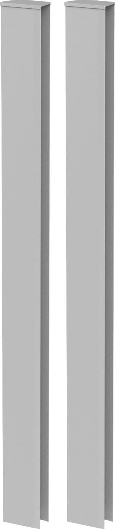 Eckprofil BIOHORT "DaVinci", silber (silberfarben), B:3,9cm H:91cm L:7,2cm, Aluminium, Profile, für Hochbeet-Abschluss-Rankgitter Image