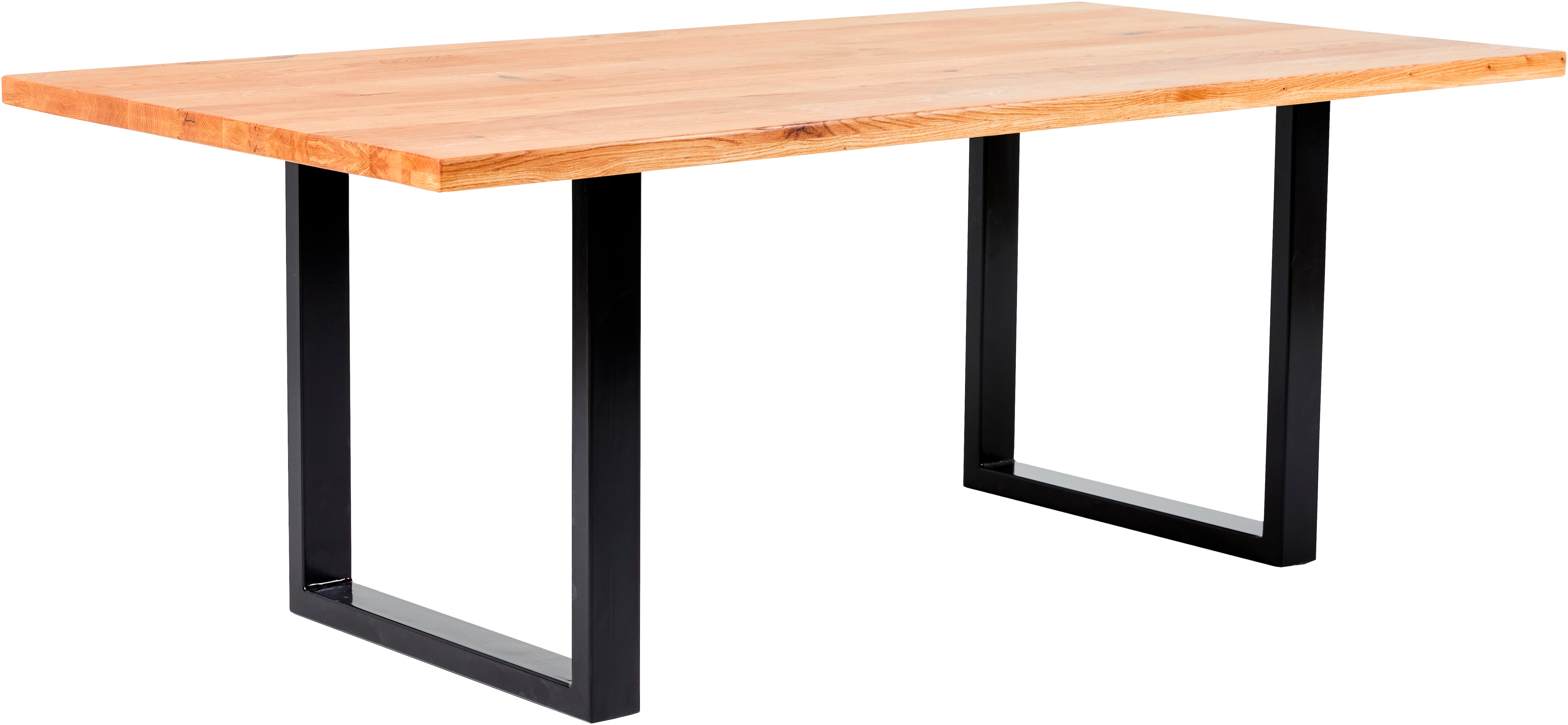 Esstisch MASSIVLINE & MORE "Jakarta, Küchentisch, Tisch, Esstisch, Holztisch", schwarz (u, gestell,braun, schwarz, braun), B:140cm H:76cm T:90cm, Tische, Platte massiv, Gestell Metall pulverbeschichtet schwarz
