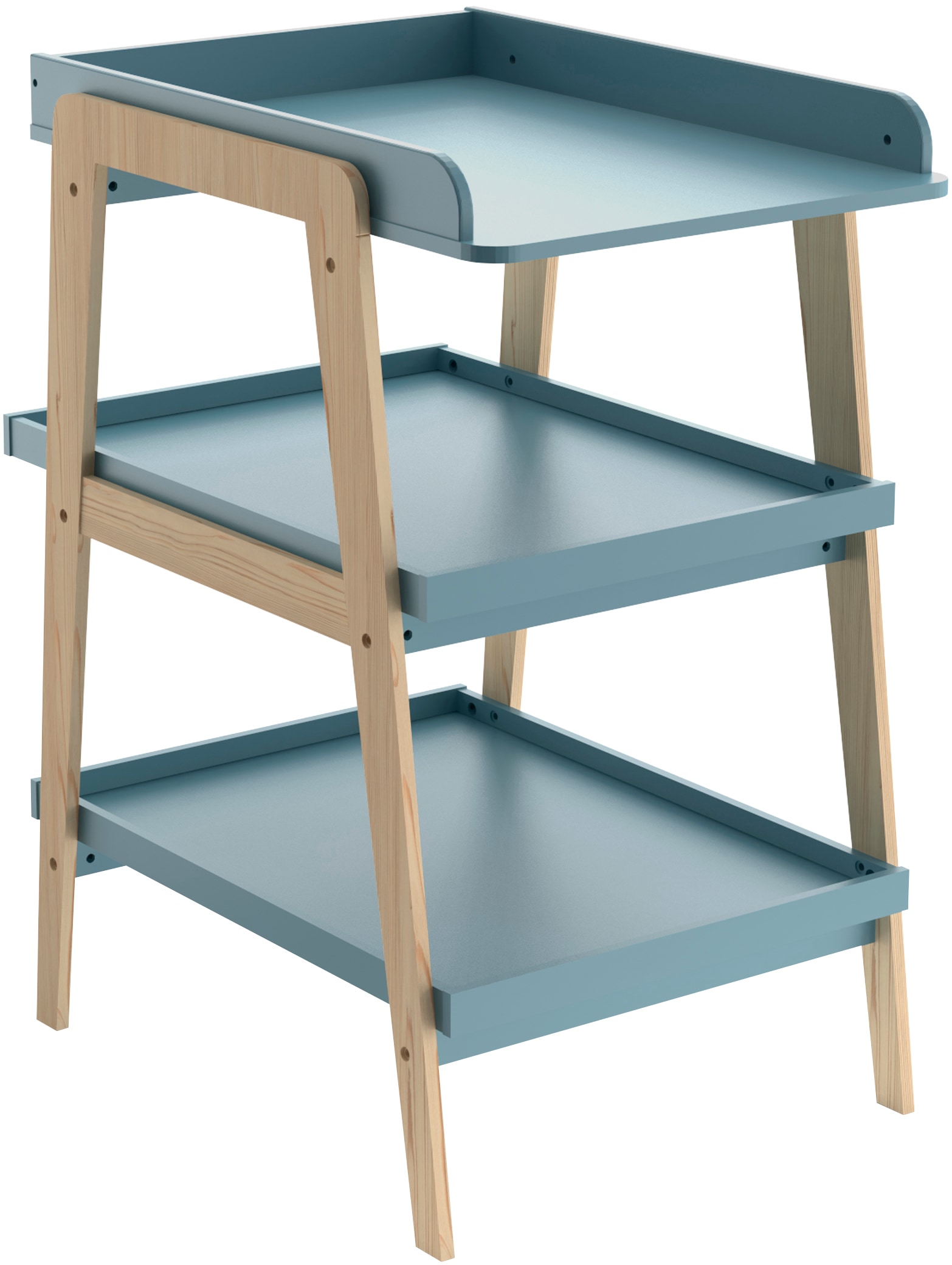 Wickelkommode DEMEYERE GROUP "Tsuga", blau (balu), B:58cm H:101,2cm T:75cm, MDF, Wickelkommoden, Wickelkommode, Wickelkommode PRAKTISCHE DESIGN