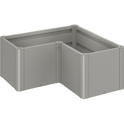 Hochbeet BIOHORT "Belvedere", grau (quarzgrau, metallic), B:102cm H:45cm T:102cm, Stahlblech, Pflanzgefäße, BxTxH: 102x102x45 cm