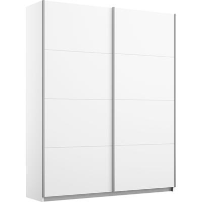 Schwebetürenschrank INOSIGN BY RAUCH "Kleiderschrank Schrank Garderobe Schlafzimmerschrank THANOS", weiß (alpinweiß), B:136cm H:197cm T:62cm, Holzwerkstoff, Schränke, Optional mit Spiegel, Metall-Griffleisten alufarben MADE IN GERMANY Image